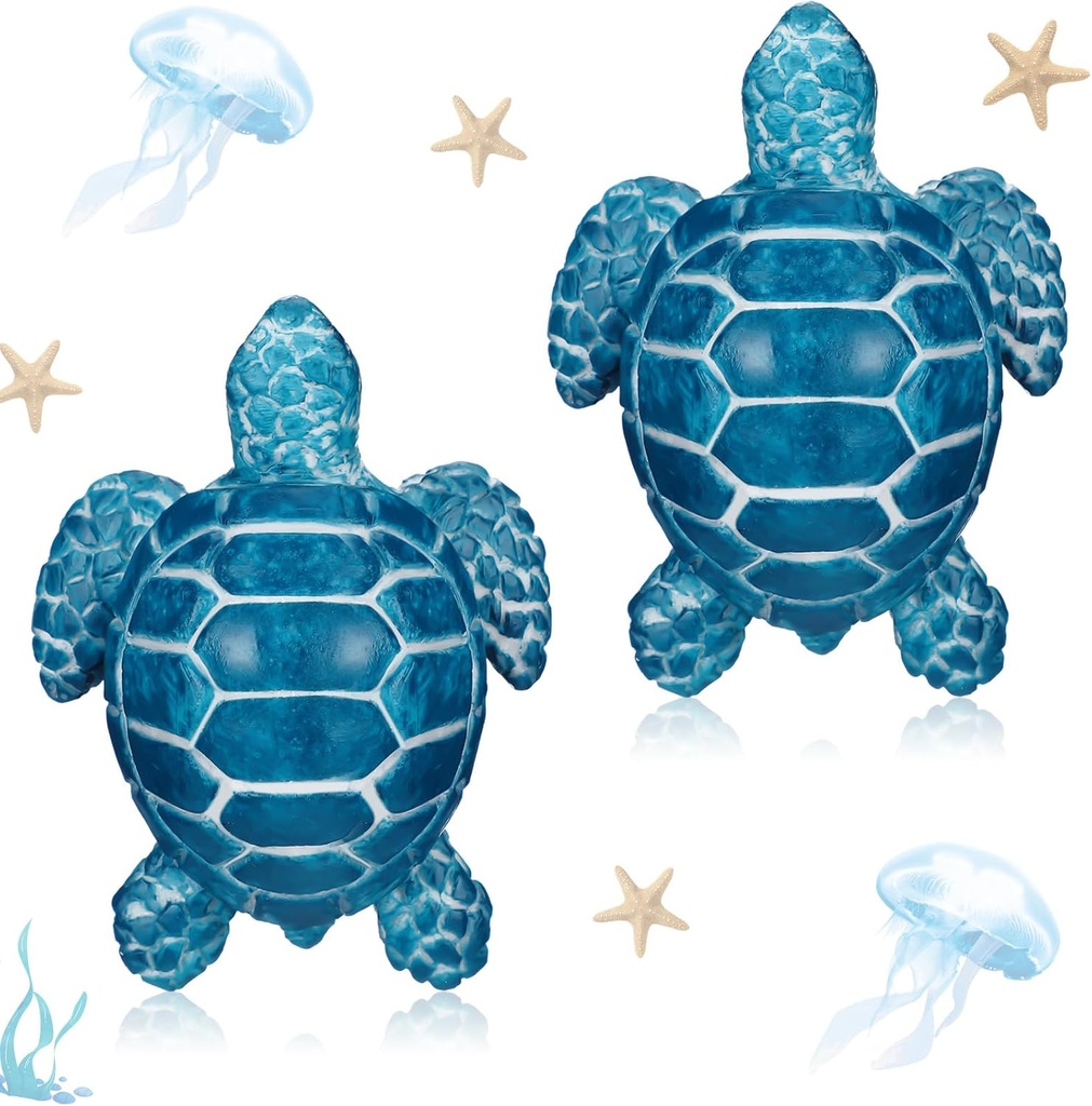 2 Pack Toilet Bolt Caps Decorative Sea Turtles Toilet Bolt Screw Covers Ceramic Cute Bathroom Decor Fun Themed Gadgets Bathroom Replacement Parts(Classic)