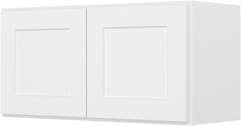 Furinno Shaker Wall Kitchen Cabinet 2-Doors, Ready to Assemble, 12 D x 30 W x 15 H, White