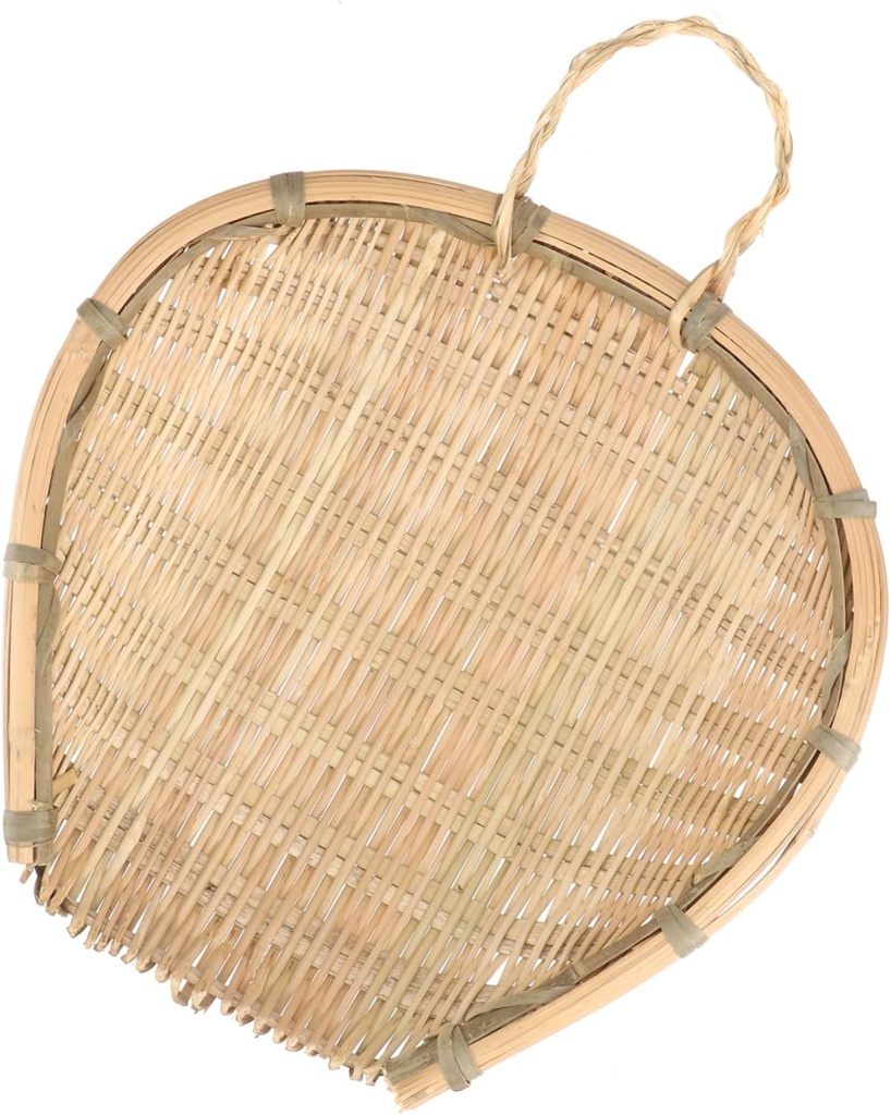 Natural Weaving Drain Basket for Kitchen Food and Vegetable Washing Handmade Drainer with Stable Frame Practical Fruit and Vegetable Drying Container