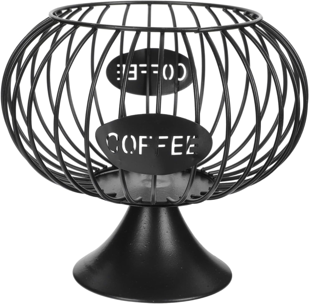 LIFKOME Iron Storage Rack for Coffee Capsules Modern Design Household Capsules Basket Organizer and Practical Coffee Holder for Kitchen and Living Room Use