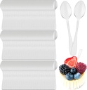 Maxdot 2000 Pcs 4 Inch Mini Spoons for Desserts, Bulk Disposable Plastic Tasting Spoons for Miniature Dessert Cups Sampling Summer Tasting Ice Cream, Jelly, Yogurt Party