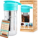 Masontops Cold Brew Makers Kit - Deluxe Iced Coffee Maker with Glass Pitcher & Stainless Steel Mesh Filter - Easy Pour Fridge Cold Brewer System