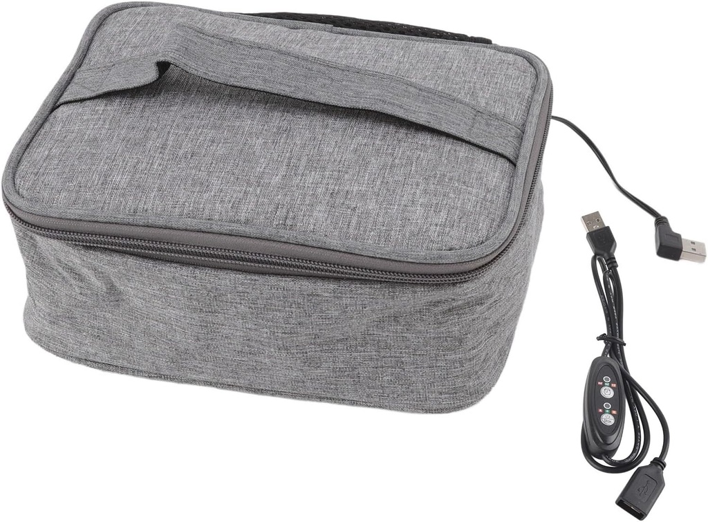 Hztyyier Mini Heated Lunch Bag, USB Portable Food Warmer Box, Electric Warmer Heater Lunch Box for Office Travel Gym