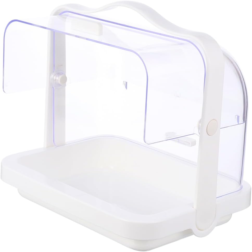 Portable Cake Carrier Lid Handheld Dessert -Piece Plastic Clamshell Cake Display Stand for Bakery Samples and Events