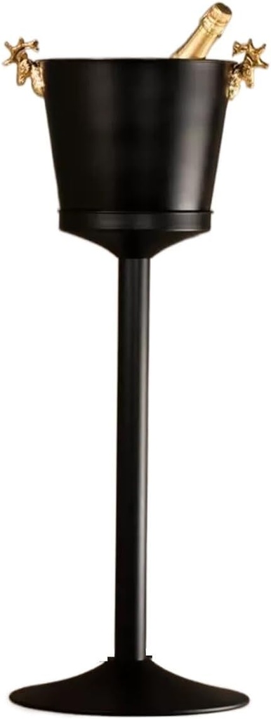 Ice Bucket Large Stainless Steel Free Standing Wine Chiller Wine Coolers and Cellar with Ice Bucket Kitchen Bar Wares Suitable for Family Bars, Chilled Beer and Champag