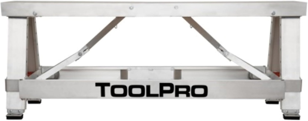 TOOLPRO Professional Grade 18 in. to 30 in. Adjustable Aluminum Walk-Up Bench - 500 lb. Capacity - Rubber Non Slip feet - Foldable for Easy Carrying.