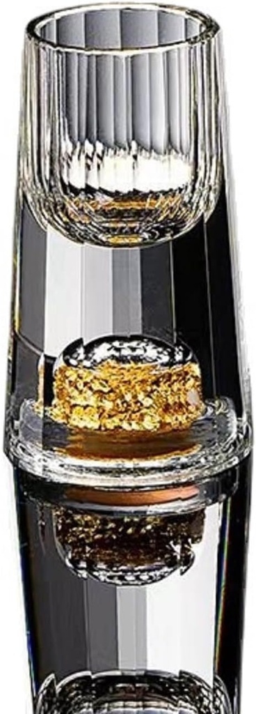 金山白酒杯家用创意竖纹小酒杯一口杯水晶玻璃金山酒杯金箔分酒壶 Wine Glasses European-Made Lead-Free Crystal, Classic Stemmed, Professional Quality Red Wine Glass Gift Set