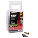 Power Pro Multi-Material Flat Head Screws, #6 x 1 Epoxy Coated Steel Fasteners for Wood, Metal, Concrete, Drywall and Plastic, Torx Drive Construction Screws with Drill Bit, Bronze, 320-pc, 116822