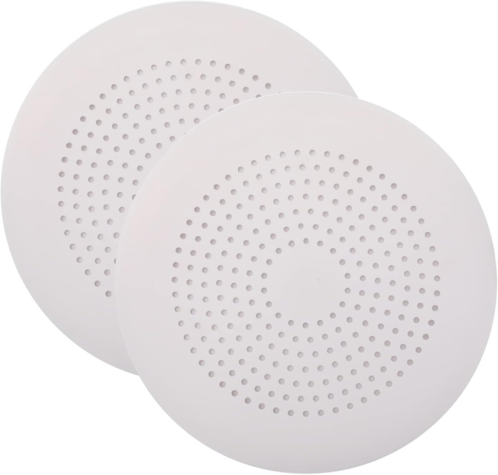2 Pack Drain Hair Catcher Durable Silicone Hair Stopper Shower Drain Covers Easy to Install and Clean Suit for Bathroom Bathtub and Kitchen （White）