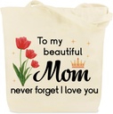 Mothers Day Gifts for Mom Christmas Stocking Stuffers Birthday Valentines Day Easter Womens Day Thanksgiving Halloween Retirement Thank You Sentimental Tote Bag I Love You Gifts Ideas for Mom