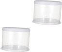 NOLITOY 2pcs Box Cake Box Cake Packaging Box Home Dessert Shop Tea Room Supplies Bakery Supplies Amusement School Supplies Cake Organizer Food Crisper Triple Packing Box Bread Box White