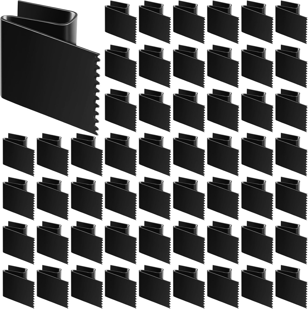 Dunzy 80 Pcs Hurricane Window Clips Fit 1/2 Inch Thick Plywood Carbon Steel Hurricane Clips Reusable Storm Window Clips Hurricane Shutter Hardware for Hurricane Window Protection Panels, Black