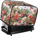 Wildflower Floral Toaster Cover 2 Slice, Two Slice Bread Machine Covers Quilted Toaster Dust Cover Universal Size Kitchen Small Appliance Cover With Top Handle