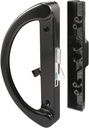Prime-Line C 1252 Diecast Hook Latch Sliding Door Handle, Black (Single Pack)