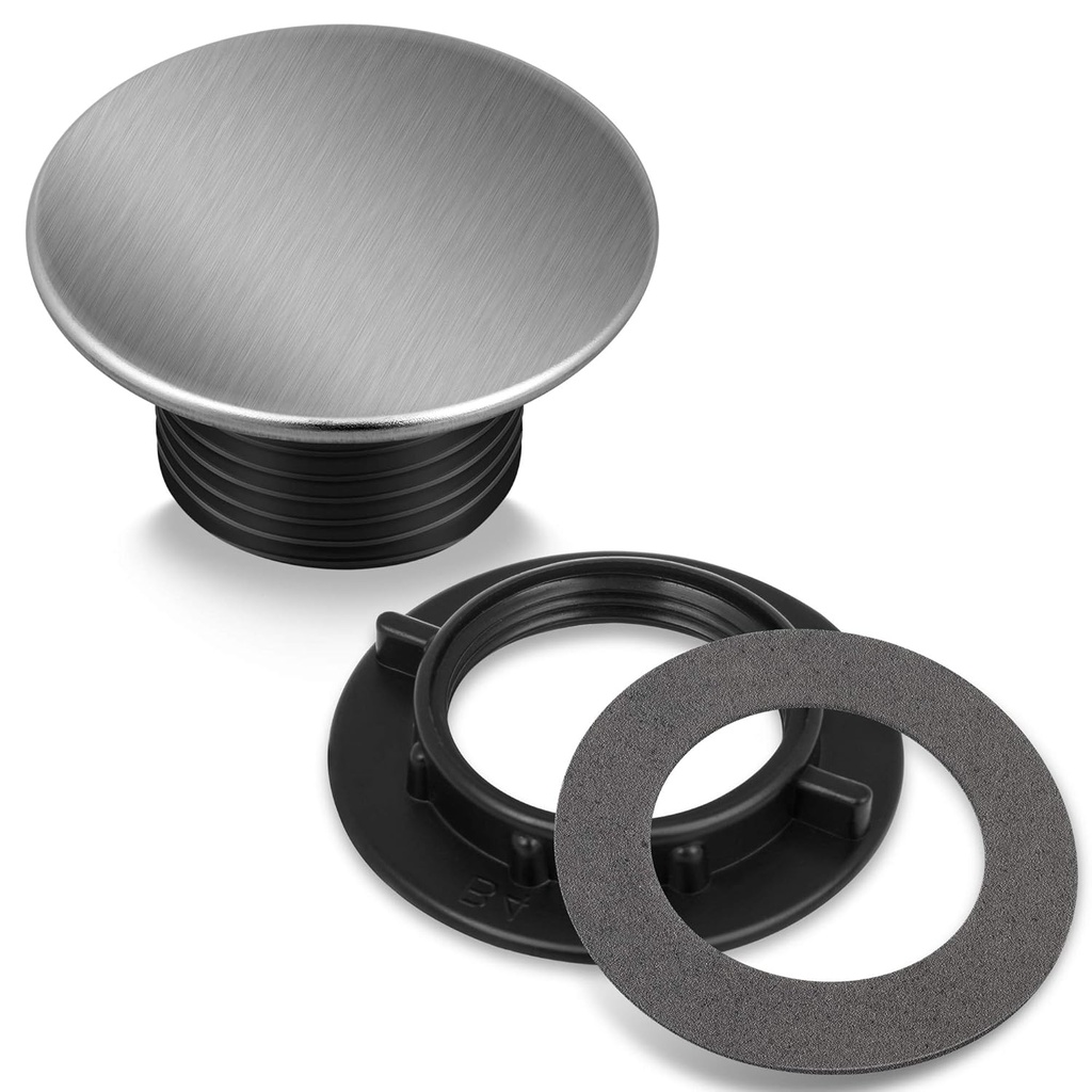 Kitchen Faucet Hole Cover Stainless Steel, Premium Sink Tap Hole Cover, Brushed Stainless Steel
