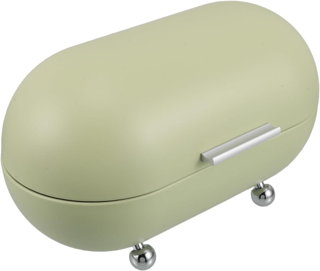 IMIKEYA Vintage Bread Box for Homemade Bread Retro Organizer for Kitchen Counter for Loaves and Snacks Ample Capacity Avocado