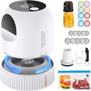 3 in 1 Electric Mason Jar Vacuum Sealer Kit, Auto Stop Jar Vacuum Sealer for Mason Jar Wide & Regular Mouth & Sous Vide Bags Compact vacuum sealer for Food White