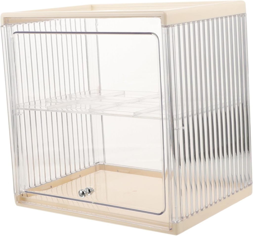 Clear Plastic Bread Box with Cover for Kitchen Countertop Transparent Snack and Bread Storage Container Compact Organizer Preventing Moisture for Home Bakery Use