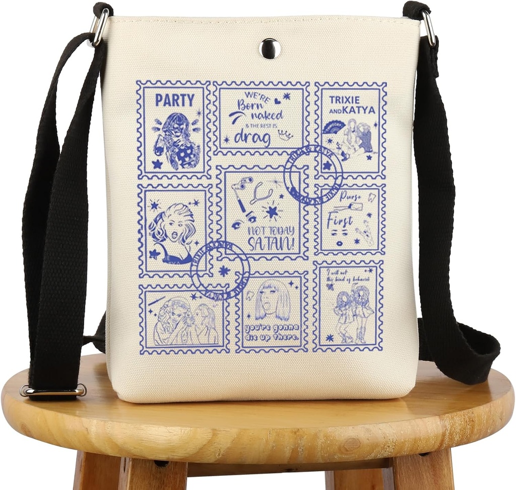 G2TUP TV Show Inspired Gift Stamps Tote Bag Fans Handbag Comedy Fans Gift