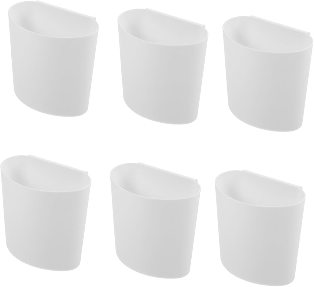 Ciieeo 6pcs Hanging Cup Holder for Rolling Cart Lash Cart Organizer Kitchen Baskets for Storage Bucket Organizer