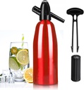 Soda Siphon, 1L Carbonated Water Machine, Soda Maker, Portable Aluminium Sparkling Water Maker for Home Bar Making Cocktails DIY Sparkling Drinks, Use 8 gram CO2 Cartridges (Not Included)