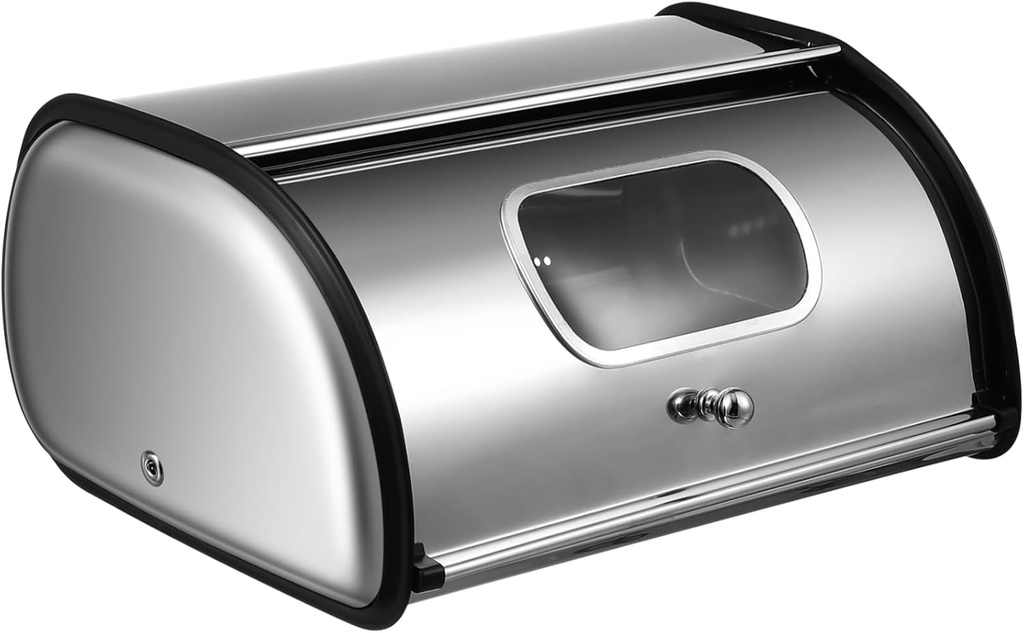 Bread Box Lids Stainless Steel Bread Storage Organize Containers Kitchen Pantry Organizer