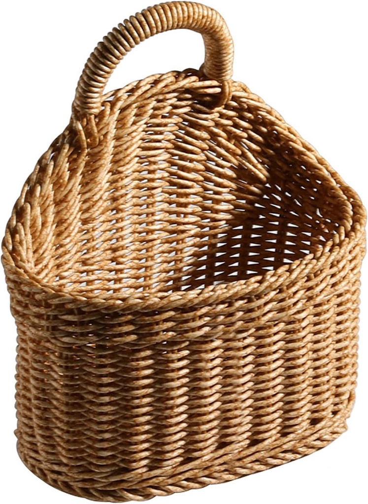 Woven Wall Basket, Hanging Basket, Portable Hanging Basket, Wicker Onion Basket, Wall Hanging Basket For Organizing, Wicker Baskets, Woven Baskets For Storage For Office And Home.