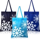 Hosuly 15 Pcs Large Snowflake Gift Bags 15 x 17 Inch Winter Wonderland Tote Reusable Frozen Jumbo Bags with Handle for Winter Party Favor Supply