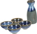 1set Japanese Sake Pot and Cups Traditional Ceramic Drinkware for Entertaining and Special Occasions Craftsmanship Smooth Rim Design