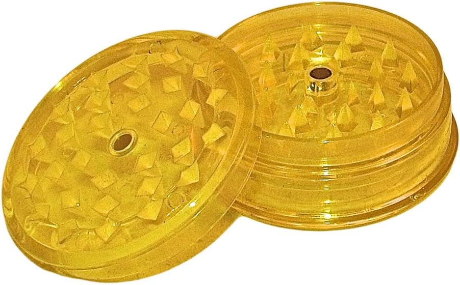 Yellow 3 Piece Magnetic Acrylic Herb Grinder