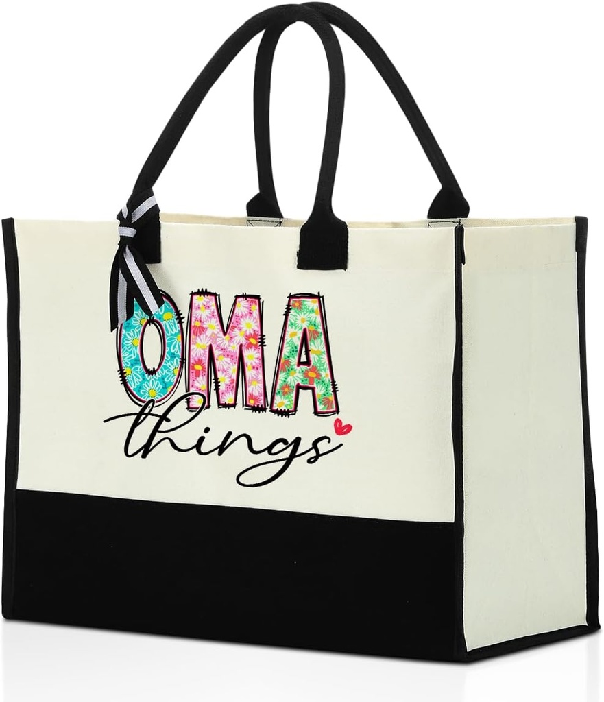 Grandma Christmas Birthday Gifts Mother Gifts Tote Bag for Women Grandmother Classic Canvas Shopping Grocery Bag