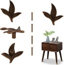 Floral Cabinet Knobs Elegant Flower Leaf Drawer Knob Antique Dressers Pulls Handles for Cupboard Closet Wardrobe Single Hole Hardware Handle 4 Pcs (Copper)
