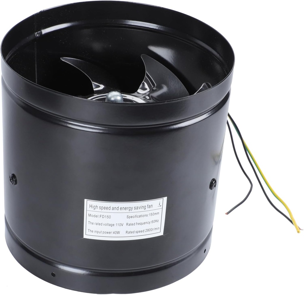 NUOBESTY 1pc Inline Ventilation Fan High-speed Duct Exhaust Fan Airflow for Home Office Grow Tents and Warehouses Easy to Install Low Noise Efficient Air Quality Improvement