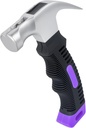 Small Claw Hammer - Mini Hammer for Women&Kids, Camping Hammer, Stubby Tack Hammer, Nail Hammer with Magnetic (Purple)
