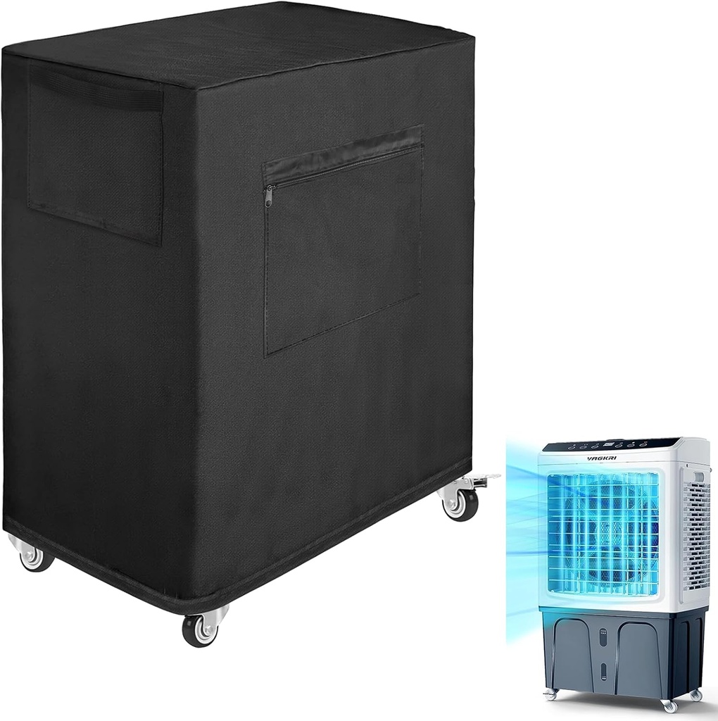 Evaporative Air Cooler Cover for VAGKRI 2200 CFM Portable Air Cooler, Waterproof Dustproof Swamp Air Cooler Air Conditioner Cover Protection for Outdoor Indoor Use- 21 X 15.18 X 36.4 Inch