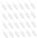 24pcs Plastic Food Scoops Set Mini Kitchen Shovels for Ice Cream Flour Sugar and Candy White Lightweight and Easy to Clean
