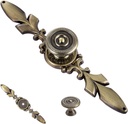 20 Set Antique Bronze Cabinet Hardware Knobs?0.86"& Plates(4.7") for Cabinets and Drawers, Kitchen Cabinet knobs and Plates for Dresser Drawers
