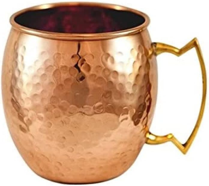 Zap Impex Pure Copper Moscow Mule Cup, no Coating, Hammered Copper, Great for Entertaining Any Chilled Beverage Dazzling and bar or Home, Great bar Gift