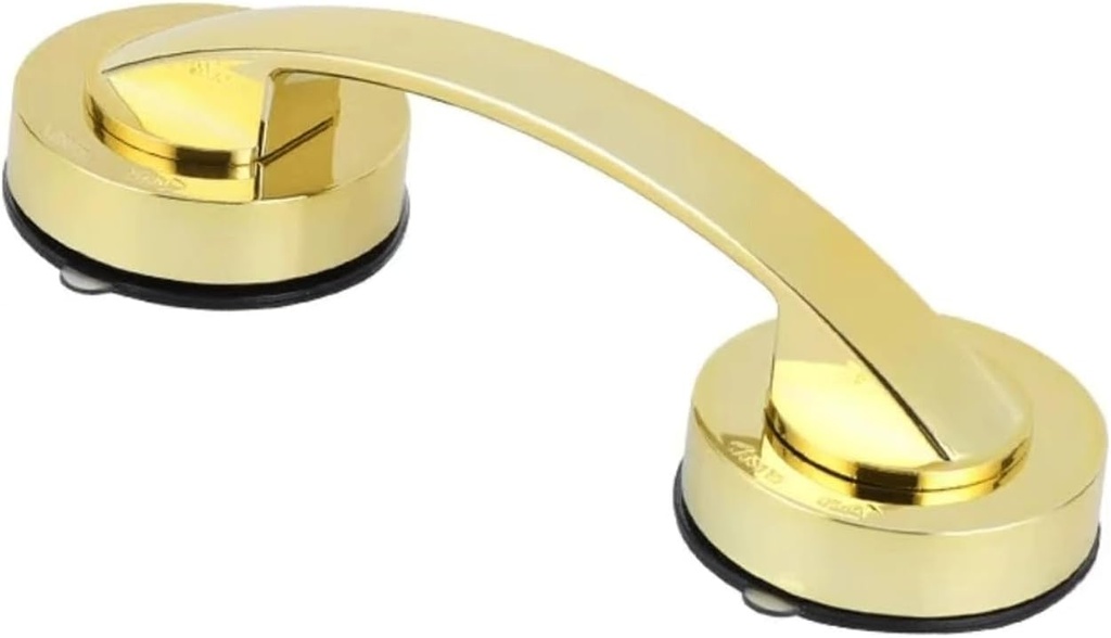 Suction Shower Grab Bar, Portable Shower Handle，Bathtub Handle，Without Drill Holes, Drawers, Doors, Glass Handles, Etc(Gold,4PCS)