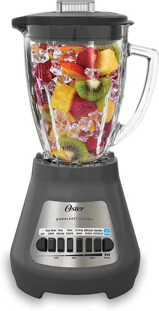 Oster® Classic Series 8-Speed Blender with 6-Cup Glass Jar, Gray