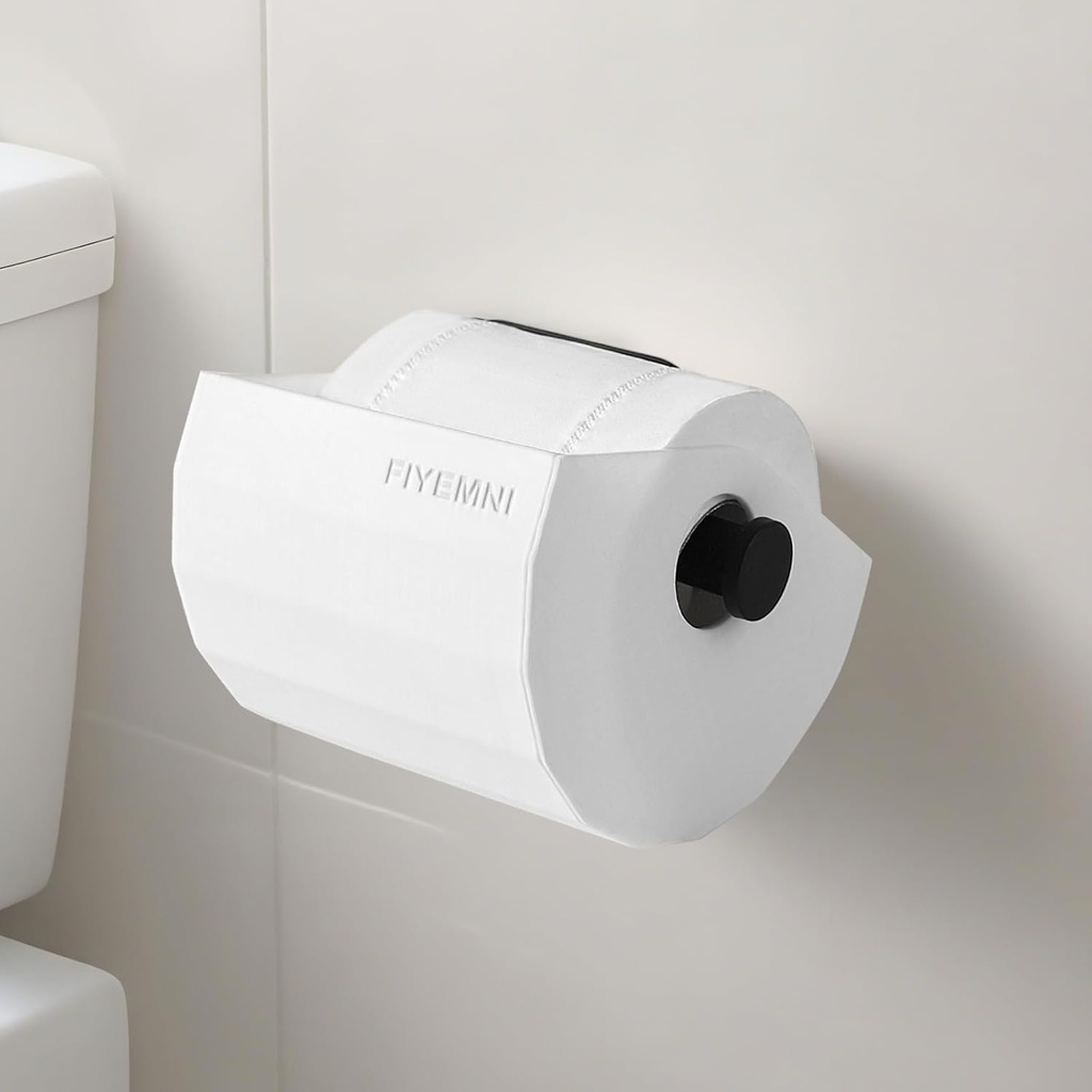 Toilet Paper Protector Cover, Cat & Dog Proof, Pet-Proof TP Guard Armor, Prevents Pulling & Chewing, Fits Most TP Roll Holders, White Bathroom Accessory