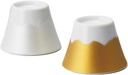 日本陶彩 Mt. Fuji T95090180 Pair Ochoko (In Wooden Box), Mica Gold, Silver
