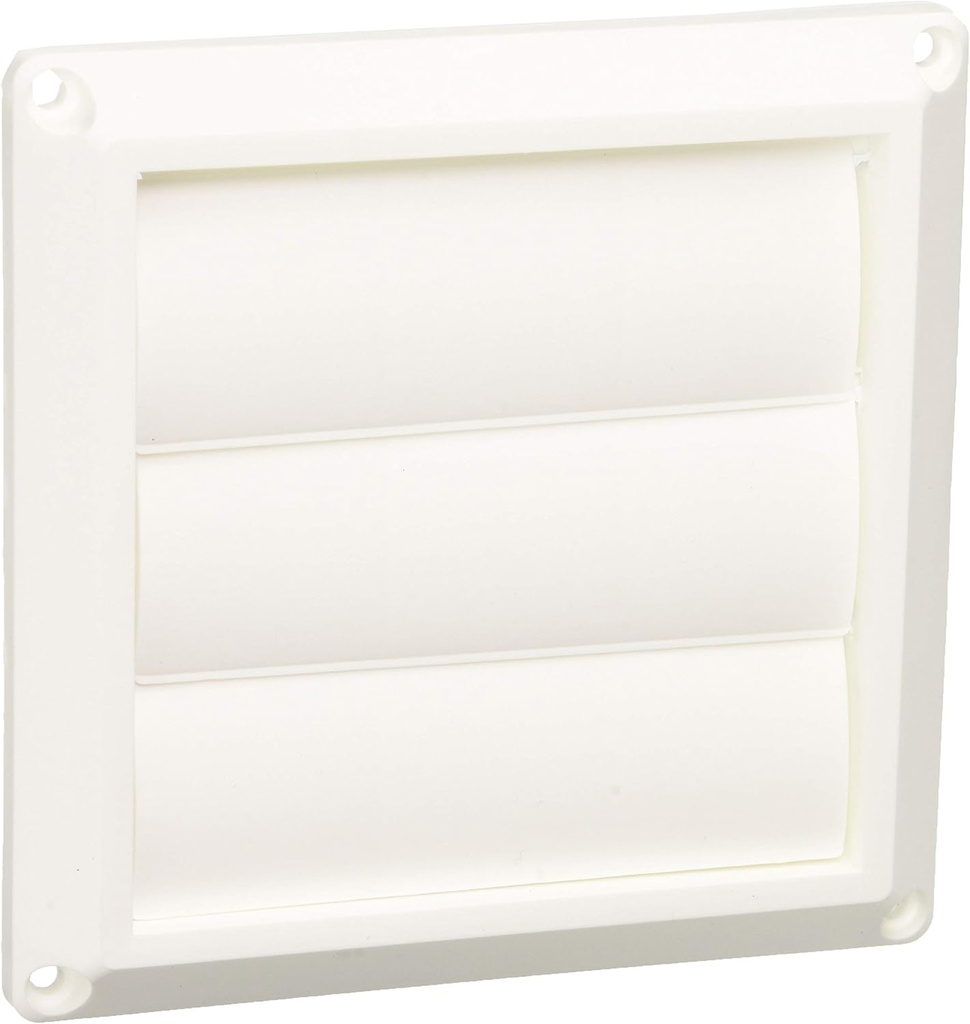 Lambro 1475W White Plastic Louvered Vent, 3-Inch