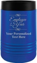 Custom Beverage Holder, 12 oz Blue Personalized Employee Of the Year Insulated Can Cooler Prime