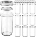KAMOTA Wide Mouth Mason Jars 9 PACK 22 oz With Lids and Bands, Ideal for Jam, Honey, Wedding Favors