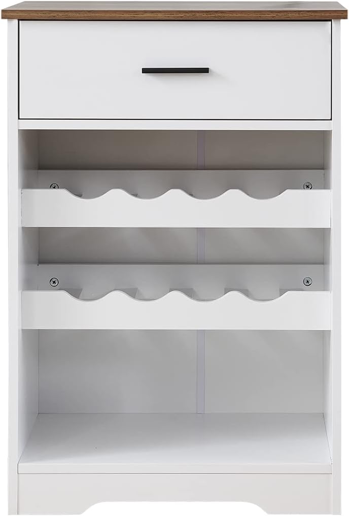 Wine Rack,Free Standing Small Storage Cabinet with 8-Bottle and Drawer Wine Bar Cabinet Shelf Display Cupboard Wine Console Table Wooden Kitchen Organizer for Kitchen Pantry Cellar Dining Room