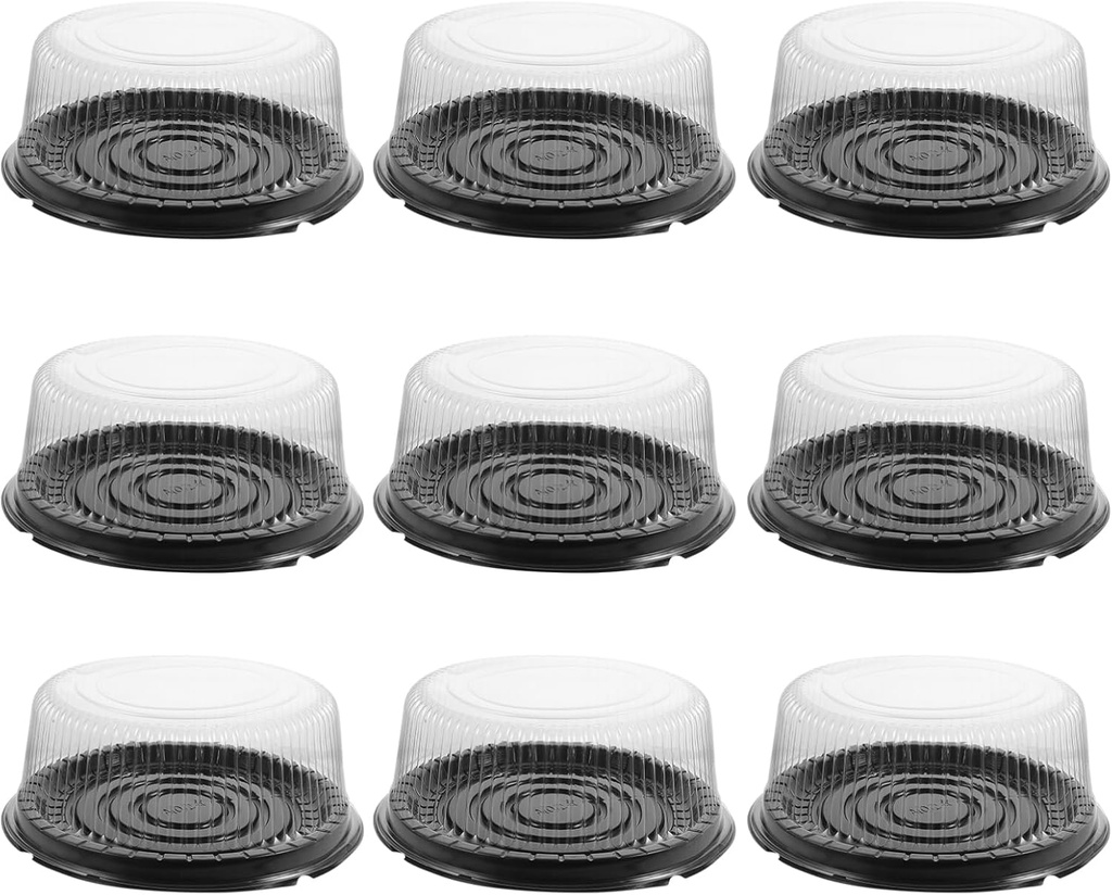 10pcs Cake Box Cake Server with Dome Cake Storage Container Disposable Cake Holder Pie Keeper Disposable Cake Containers with Lids Clear Cake Container Dome Box Cheese Plastic
