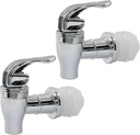 Murtenze Spigot for Beverage Dispenser, Silver Drink Dispenser Replacement Spout Push Style Faucet for Beverage Dispenser Spigot Replacement Glass Water Dispenser Spout (2 PACK)