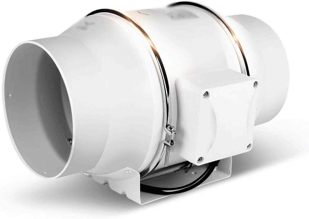Quiet 6-inch Inline Ducted Fan-Ventilation Exhaust Fan for Heating and Cooling Booster