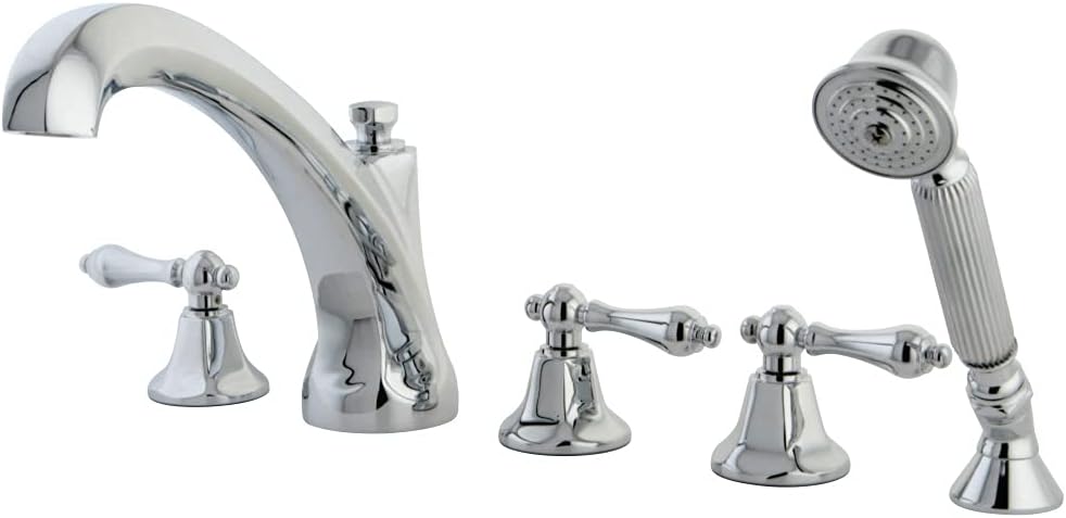 Kingston Brass KS43215AL Metropolitan Roman Tub Faucet, 8-Inch Adjustable Center, Polished Chrome